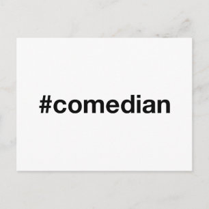 Cartão Postal Hashtag COMEDIAN