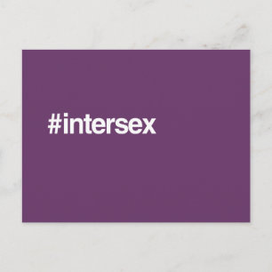 CARTÃO POSTAL HASHTAG INTERSEX