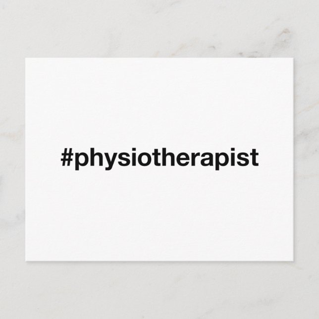 Cartão Postal Hashtag PHYSIOTHERAPIST (Frente)