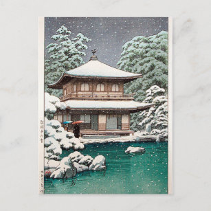 Cartão Postal Hasui Kawase Winter Scene