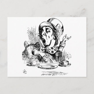 Cartão Postal Hatter louco que contrata na retórica