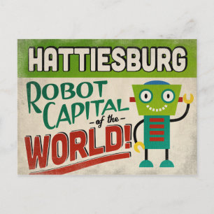 Cartão Postal Hattiesburg Mississippi Robot - Funny Vintage