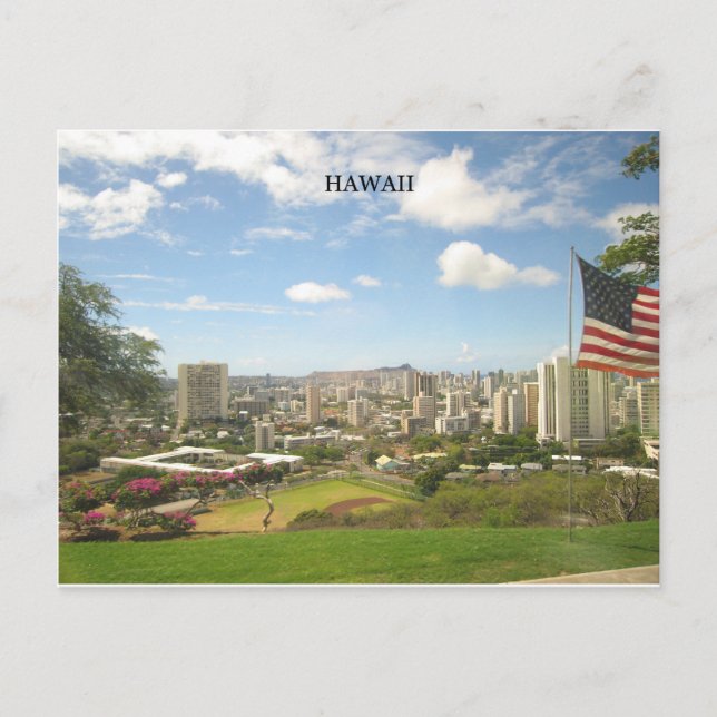 Cartão Postal Havaí Cityscape (Frente)