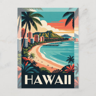 Cartão Postal Havaí EUA Ilhas Tropicais E Viagens Pelo Pacífico