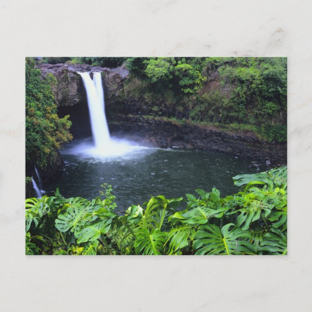 Cartão Postal Havaí, Ilha Grande, Hilo, Cachoeira Arco-íris, Exu (Frente)