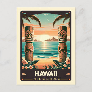 Cartão Postal Havaí | Vintage espirituosa patriótica