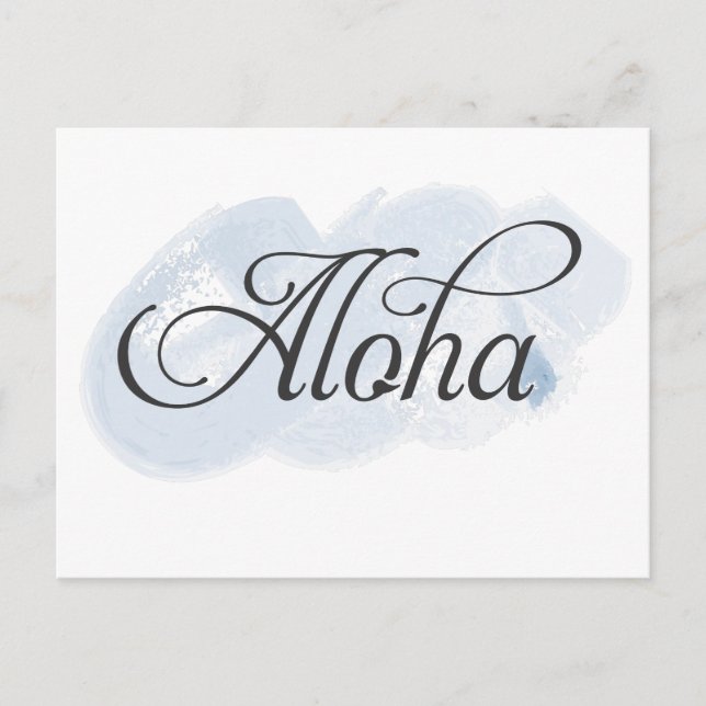 Cartão Postal Havaiano - Aloha (Frente)