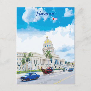 Cartão Postal Havana, Cuba - Alma Clássica Vintage