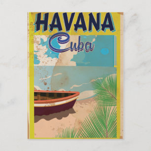 Cartão Postal Havana, Cuba Vintage, Poster