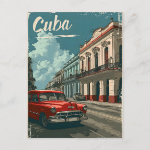 Cartão Postal Havana Vintage Streets: Cartão-postal clássico do 