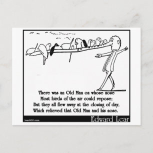 Cartão Postal Havia um Velho em cujo nariz