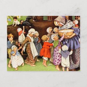 Cartão Postal Havia uma velha mulher que vivia em um Calçado