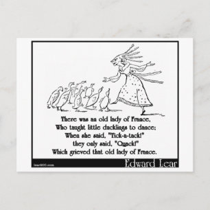 Cartão Postal Havia uma velha senhora na França