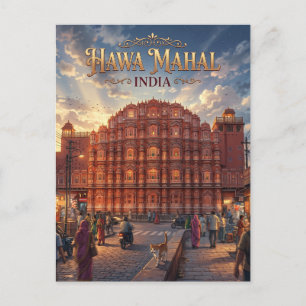 Cartão Postal Hawa Mahal Índia