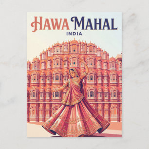 Cartão Postal Hawa Mahal Índia