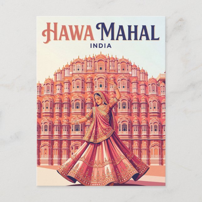 Cartão Postal Hawa Mahal Índia (Frente)