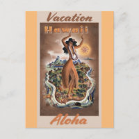 Hawaii Aloha Hula Dancer Viagens vintage