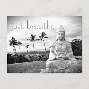 Cartão Postal Hawaii Buddha Black and White Photo Simplesmente R