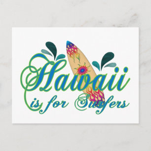 Cartão Postal Hawaii é para surfistas