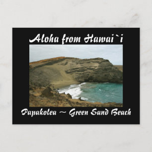 Cartão Postal Hawaii Green Sand Beach