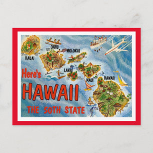 Cartão Postal Hawaii Saudações Dos Estados Unidos
