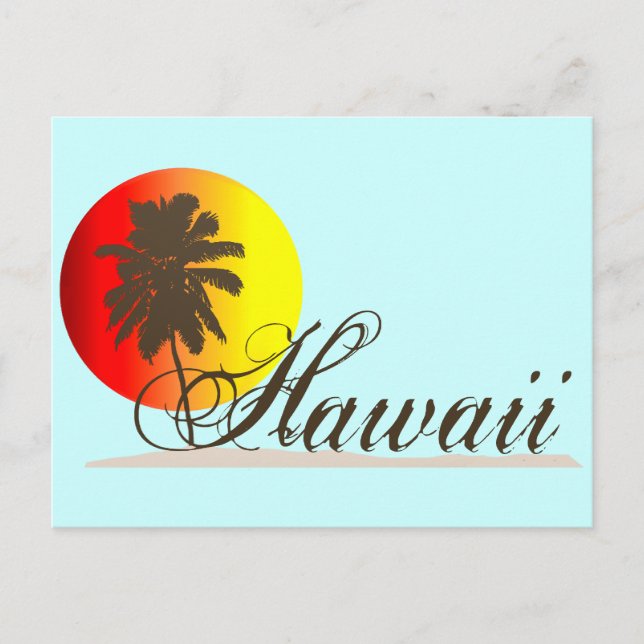 Cartão Postal Hawaii Sunset Souvenir (Frente)