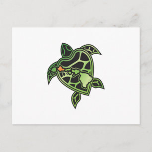Cartão Postal Hawaii Turtle e Ilhas Hawaii