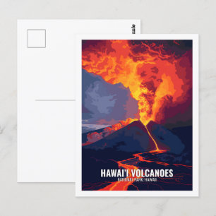 Cartão Postal Hawai'i Volcanoes National Park Hawaii EUA