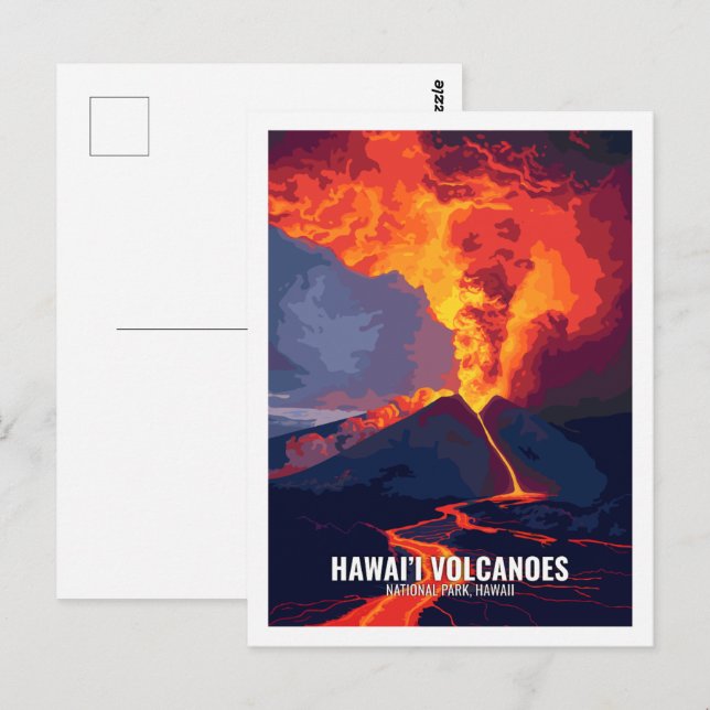 Cartão Postal Hawai'i Volcanoes National Park Hawaii EUA (Frente/Verso)