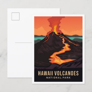 Cartão Postal Hawaii Volcanoos National Park USA Viagem