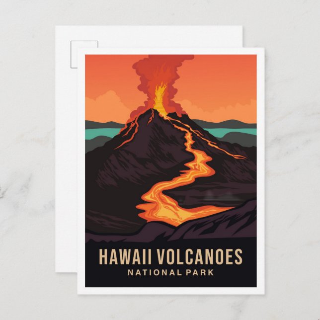 Cartão Postal Hawaii Volcanoos National Park USA Viagem (Frente/Verso)