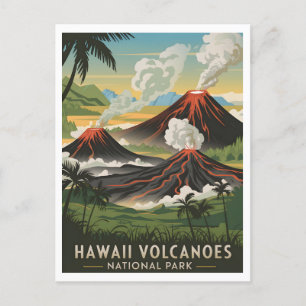 Cartão Postal Hawaii Volcanoos National Park Vintage