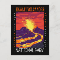 Hawaii Volcanoos National Park Vintage se afundou