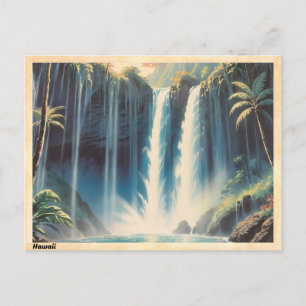 Cartão postal Hawaii Waterfall