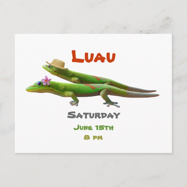 Cartão Postal Hawaiian Geckos (Frente)
