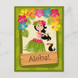 Cartão Postal Hawaiian Girl