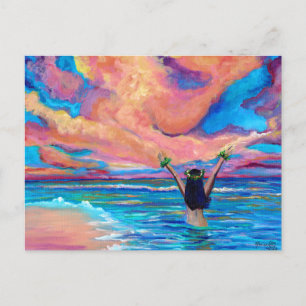 Cartão Postal Hawaiian Sunrise Aloha ou Mahalo Card