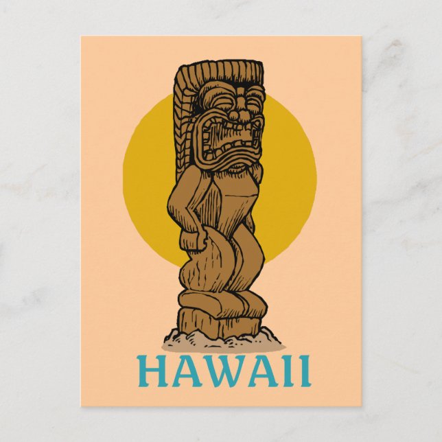 Cartão Postal Hawaiian Tiki (Frente)