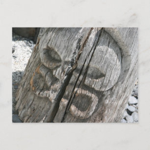 Cartão Postal Hawaiian Wooden Tiki