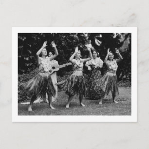 Cartão Postal HawaiiHula Dancers FotografiaHavaí
