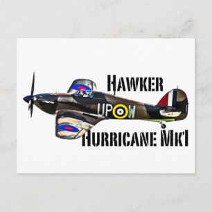 Cartão Postal Hawker Hurricane Mk1