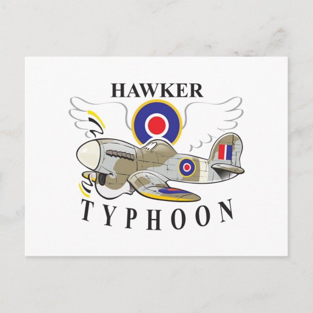 Cartão Postal hawker typhoon (Frente)