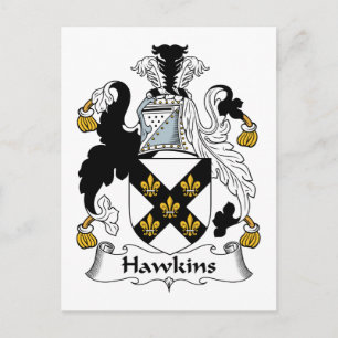 Cartão Postal Hawkins Family Crest