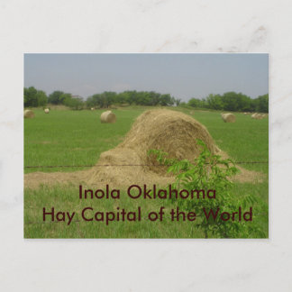 Cartão Postal haybale, Inola OklahomaHay Capital do Mundo