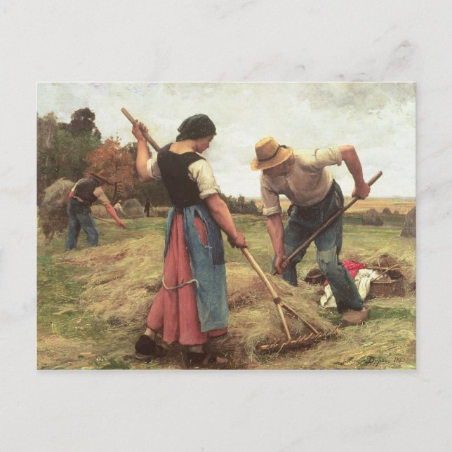 Cartão Postal Haymaking, 1880 (Frente)