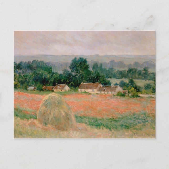 Cartão Postal Haystack at Giverny - Claude Monet - 1886 (Frente)