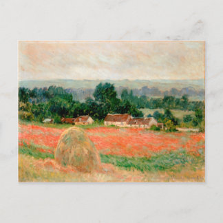 Cartão Postal Haystack em Giverny, Claude Monet