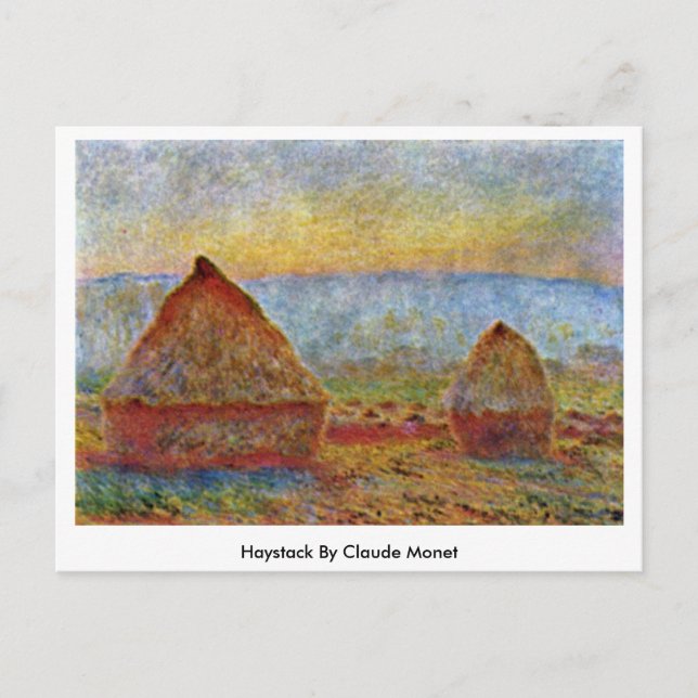 Cartão Postal Haystack Por Claude Monet (Frente)