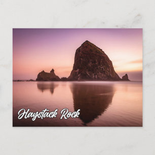 Cartão Postal Haystack Rock, Costa De Oregon, EUA