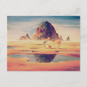 Cartão Postal HAYSTACK ROCK por SHARON SHARPE